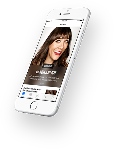 iPhone running Apple News